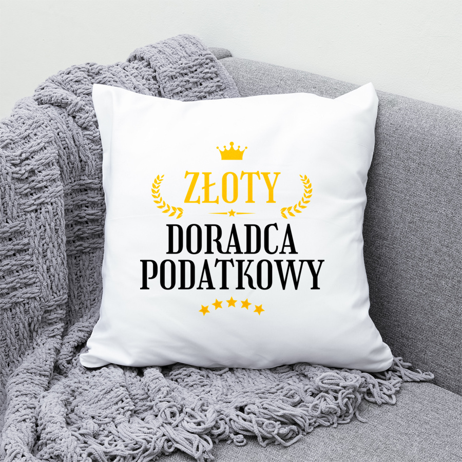 Złoty Doradca Podatkowy - Poduszka Biała