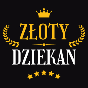 Złoty Dziekan - Męska Koszulka Czarna