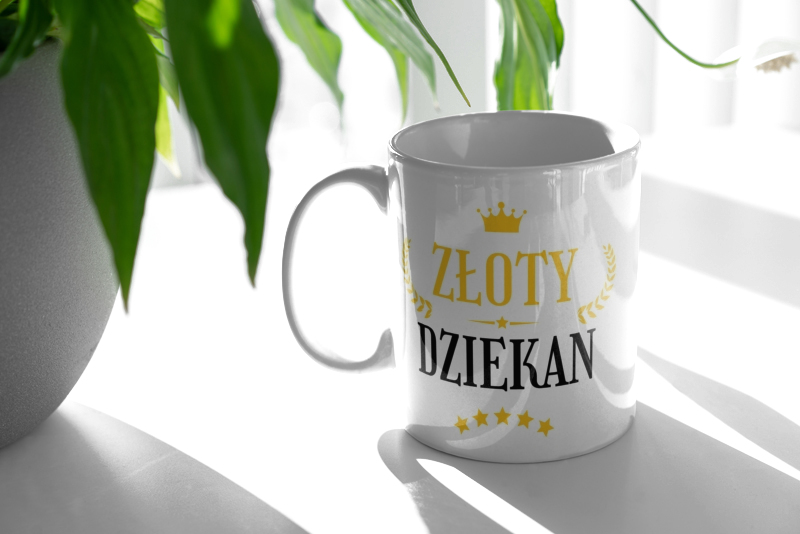 Złoty Dziekan - Kubek Biały