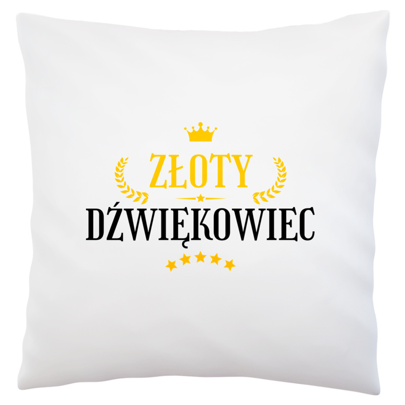 Złoty Dźwiękowiec - Poduszka Biała