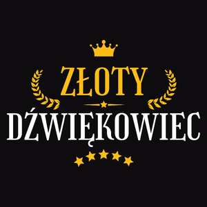 Złoty Dźwiękowiec - Męska Koszulka Czarna