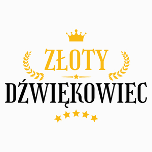 Złoty Dźwiękowiec - Poduszka Biała