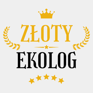 Złoty Ekolog - Męska Koszulka Biała