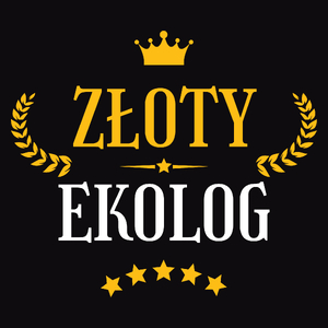 Złoty Ekolog - Męska Koszulka Czarna