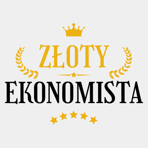 Złoty Ekonomista - Męska Koszulka Biała