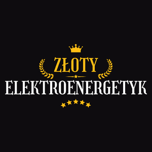 Złoty Elektroenergetyk - Męska Koszulka Czarna