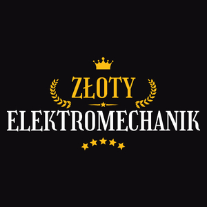 Złoty Elektromechanik - Męska Koszulka Czarna