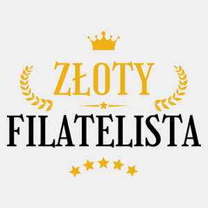 Złoty Filatelista - Męska Koszulka Biała