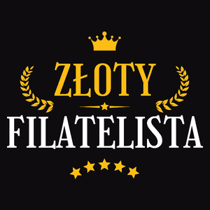 Złoty Filatelista - Męska Koszulka Czarna