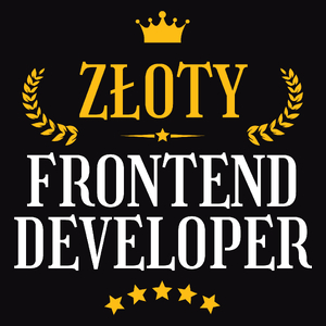 Złoty Frontend Developer - Męska Koszulka Czarna