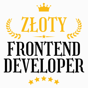 Złoty Frontend Developer - Poduszka Biała