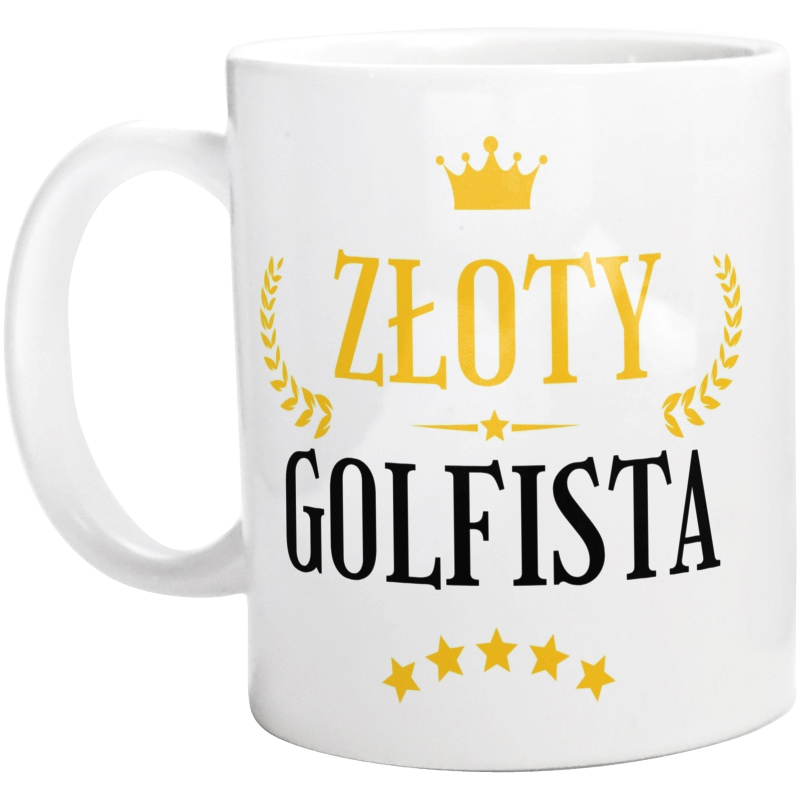 Złoty Golfista - Kubek Biały