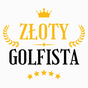 Złoty Golfista - Poduszka Biała