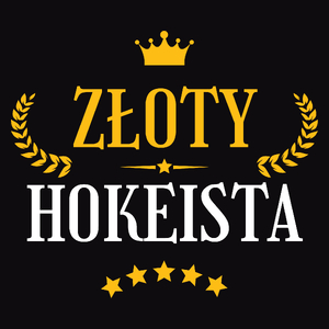 Złoty Hokeista - Męska Koszulka Czarna