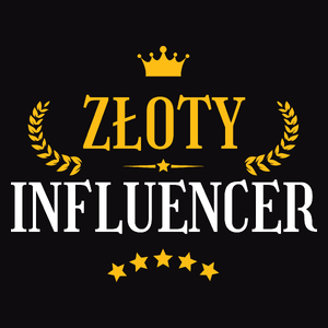 Złoty Influencer - Męska Bluza z kapturem Czarna