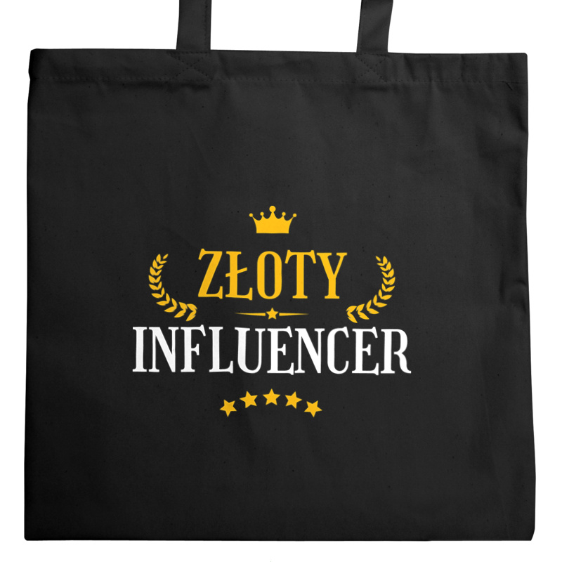 Złoty Influencer - Torba Na Zakupy Czarna