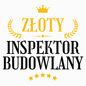 Złoty Inspektor Budowlany - Poduszka Biała