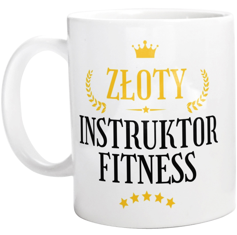 Złoty Instruktor Fitness - Kubek Biały