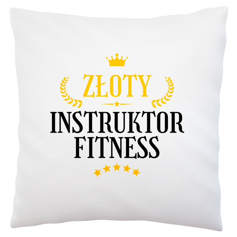 Złoty Instruktor Fitness - Poduszka Biała