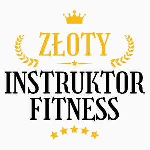 Złoty Instruktor Fitness - Poduszka Biała