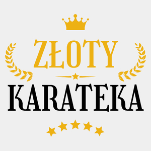 Złoty Karateka - Męska Koszulka Biała