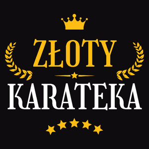 Złoty Karateka - Męska Koszulka Czarna