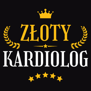 Złoty Kardiolog - Męska Koszulka Czarna