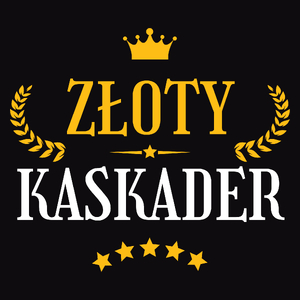 Złoty Kaskader - Męska Koszulka Czarna