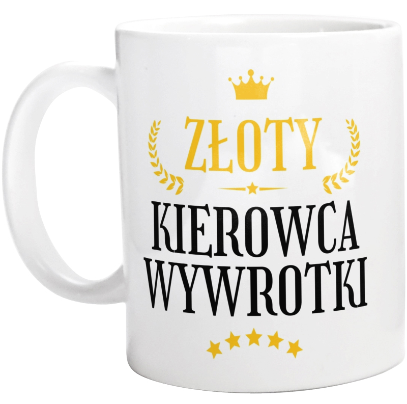 Złoty Kierowca Wywrotki - Kubek Biały