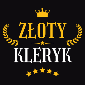 Złoty Kleryk - Męska Koszulka Czarna