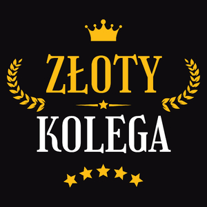 Złoty Kolega - Męska Koszulka Czarna