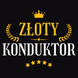 Złoty Konduktor - Męska Koszulka Czarna