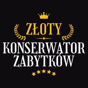 Złoty Konserwator Zabytków - Męska Koszulka Czarna