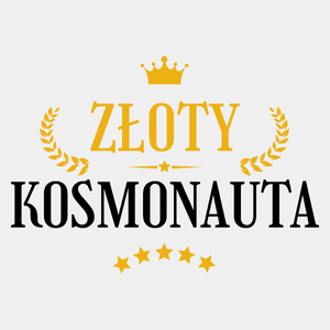 Złoty Kosmonauta - Męska Koszulka Biała