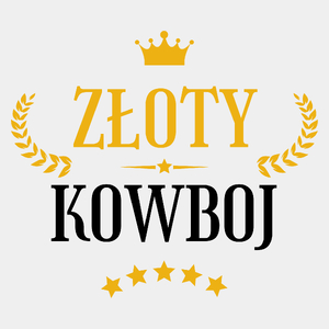 Złoty Kowboj - Męska Koszulka Biała