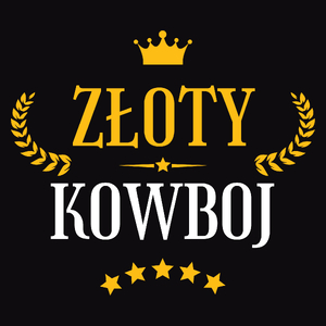 Złoty Kowboj - Męska Koszulka Czarna