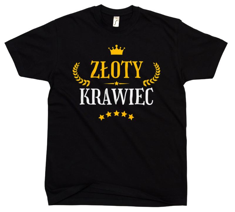 Złoty Krawiec - Męska Koszulka Czarna