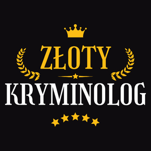 Złoty Kryminolog - Męska Koszulka Czarna