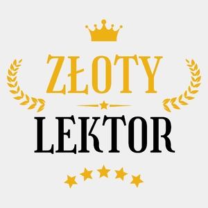 Złoty Lektor - Męska Koszulka Biała