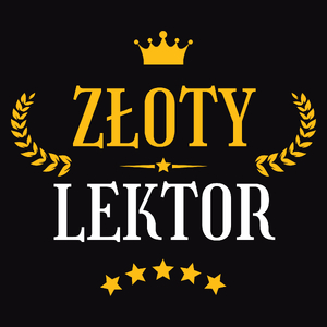 Złoty Lektor - Męska Koszulka Czarna