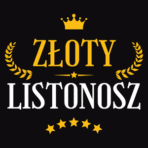 Złoty Listonosz - Męska Bluza z kapturem Czarna