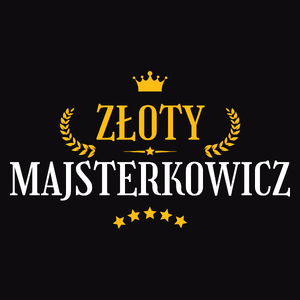 Złoty Majsterkowicz - Męska Koszulka Czarna