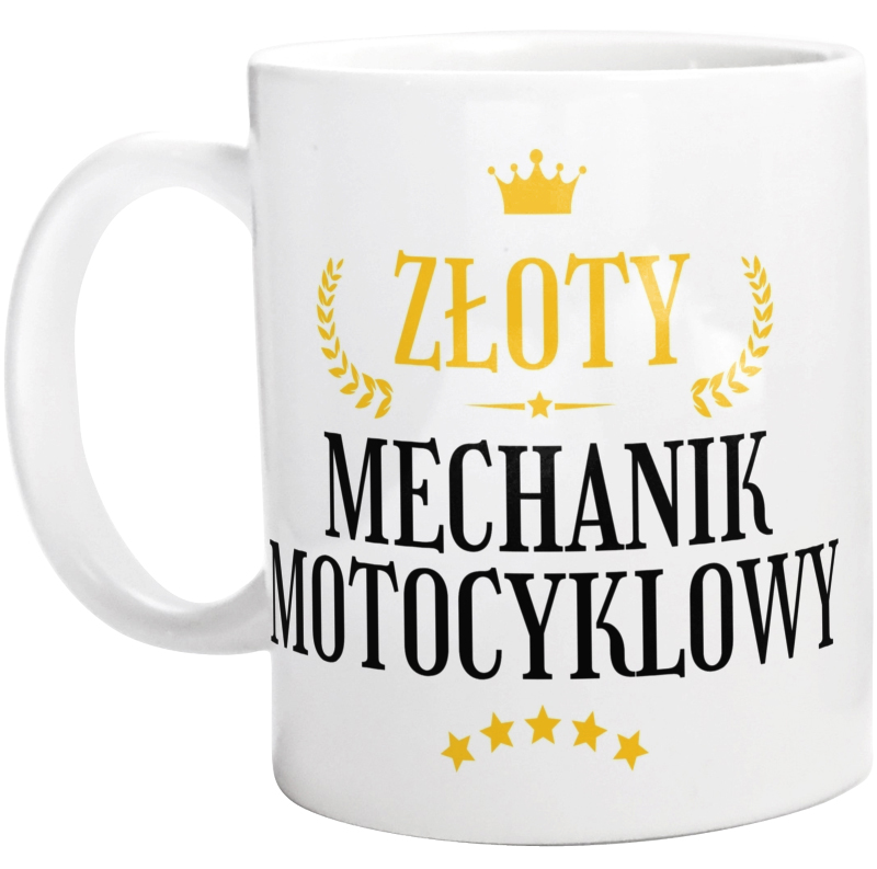 Złoty Mechanik Motocyklowy - Kubek Biały