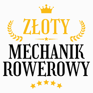 Złoty Mechanik Rowerowy - Poduszka Biała