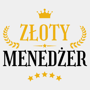 Złoty Menedżer - Męska Koszulka Biała