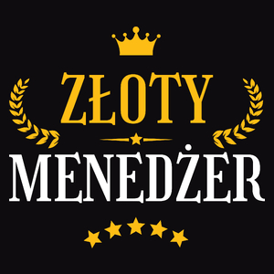 Złoty Menedżer - Męska Koszulka Czarna