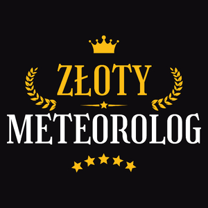 Złoty Meteorolog - Męska Koszulka Czarna