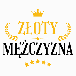 Złoty Mężczyzna - Poduszka Biała