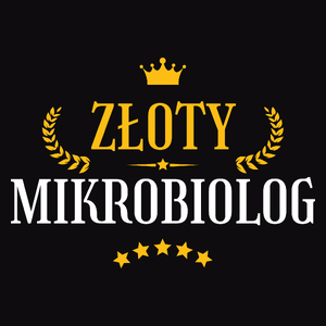 Złoty Mikrobiolog - Męska Koszulka Czarna