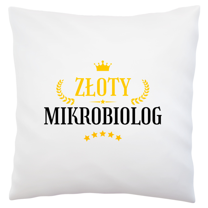 Złoty Mikrobiolog - Poduszka Biała